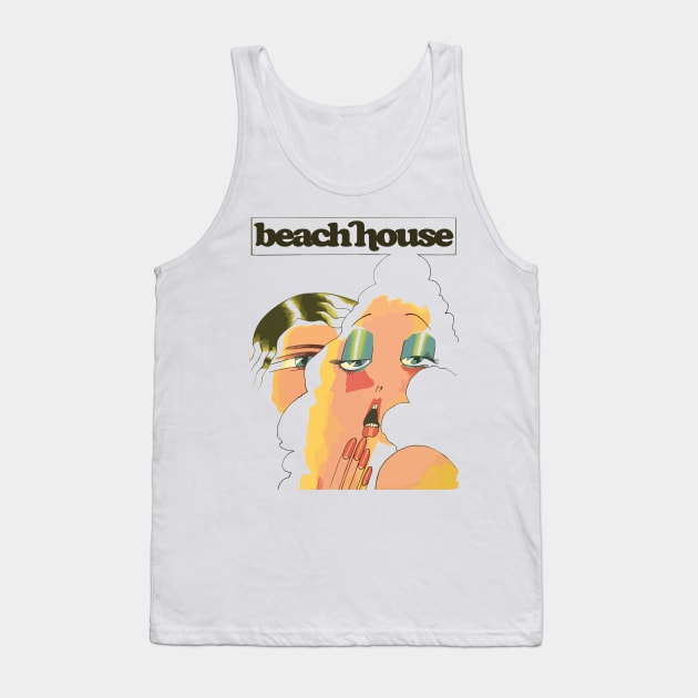 Beach House •  • Retro Style Original Fan Design Tank Top by unknown_pleasures